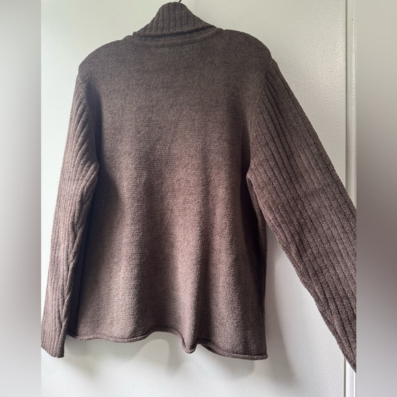 J. Jill Brown Ribbed Turtleneck Sweater - Picture 6 of 9